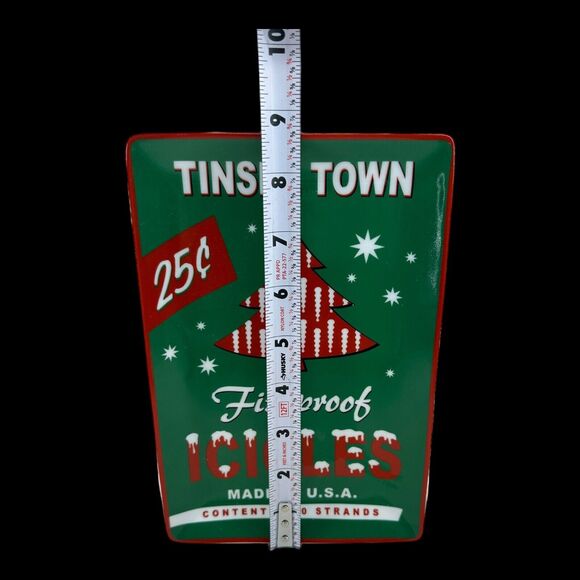 Boston Warehouse "Tinsel Town Fireproof Icicles" Catch All Dish Retro Box 2006 - Picture 2 of 6